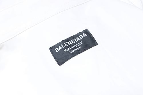 EM Sneakers Balenciaga Classic Rhinestone Logo Long sleeved Shirt White
