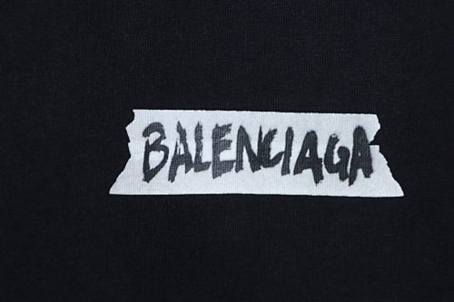 EM Sneakers Balenciaga Crewneck Long Sleeve Oversized Shirt Faded Washed Black