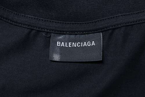 EM Sneakers Balenciaga Crewneck Long Sleeve Oversized Shirt Faded Washed Black
