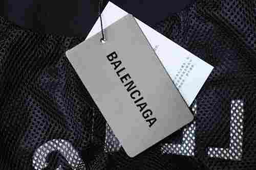 EM Sneakers Balenciaga Logo Print Zip-up Jacket Black