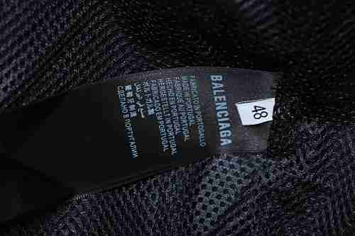 EM Sneakers Balenciaga Logo Print Zip-up Jacket Black