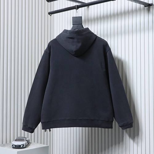 EM Sneakers Balenciaga Oversized Drawstring Hoodie Washed Black White