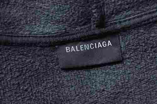 EM Sneakers Balenciaga Oversized Drawstring Hoodie Washed Black White