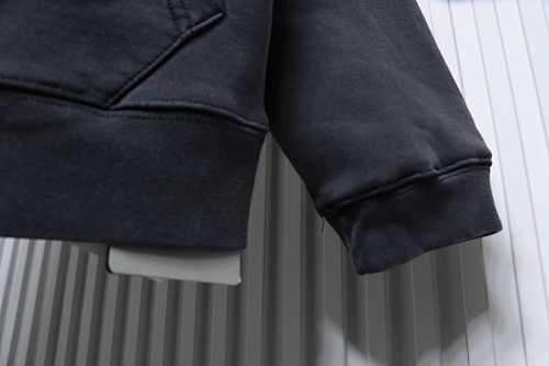 EM Sneakers Balenciaga Oversized Drawstring Hoodie Washed Black White