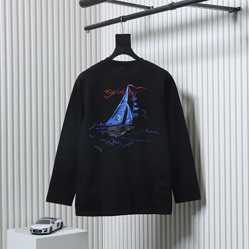EM Sneakers Burberry 25Fw Letter Sailboat Print Long Sleeve Shirt Black