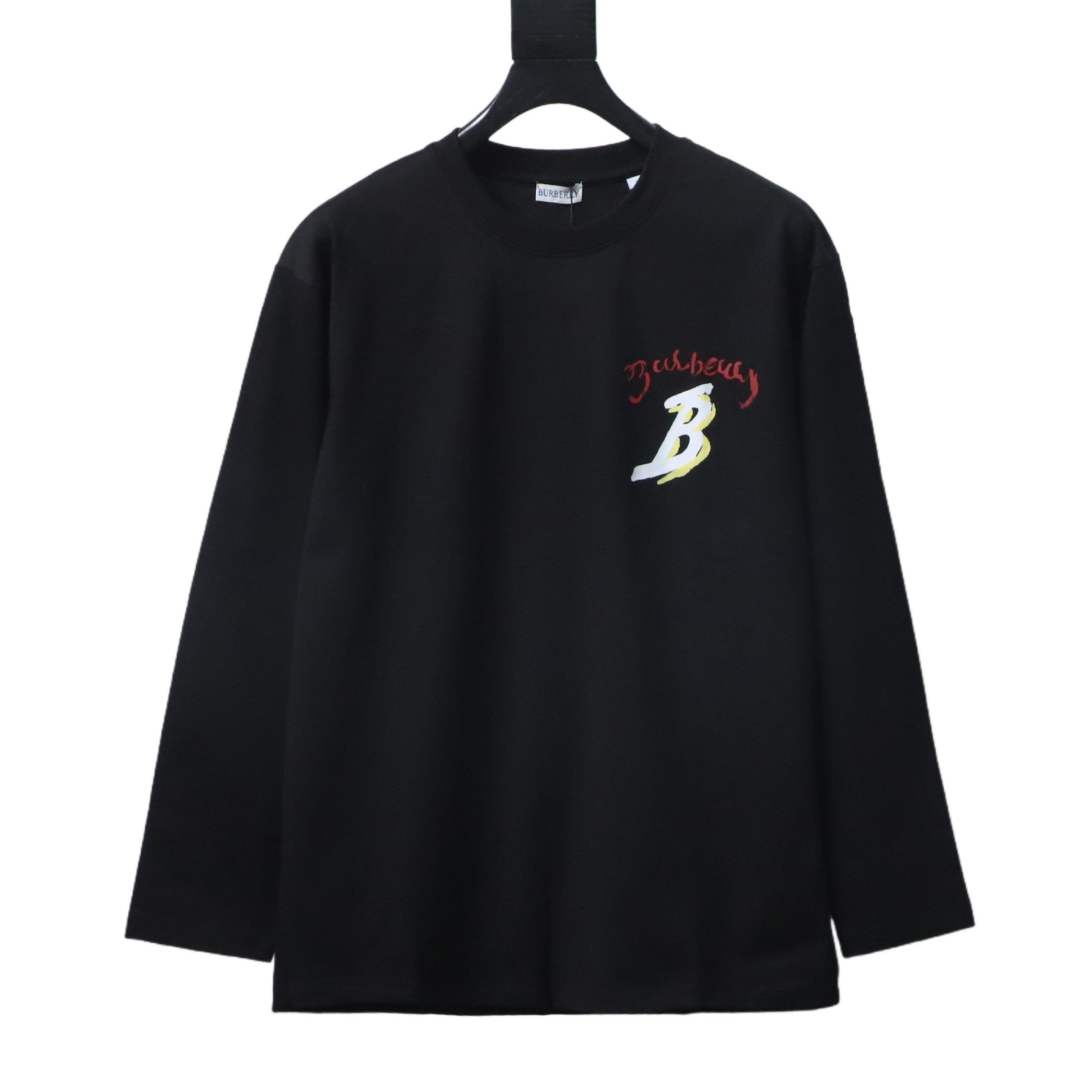 EM Sneakers Burberry 25Fw Letter Sailboat Print Long Sleeve Shirt Black