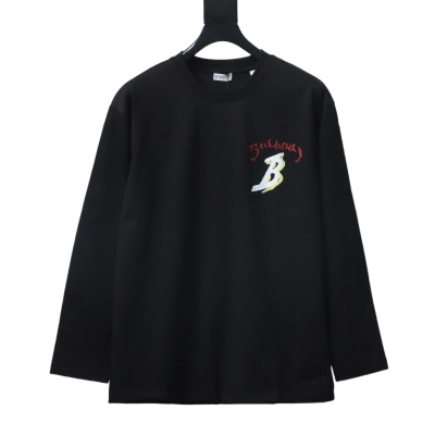 EM Sneakers Burberry 25Fw Letter Sailboat Print Long Sleeve Shirt Black 01