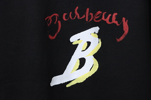 EM Sneakers Burberry 25Fw Letter Sailboat Print Long Sleeve Shirt Black