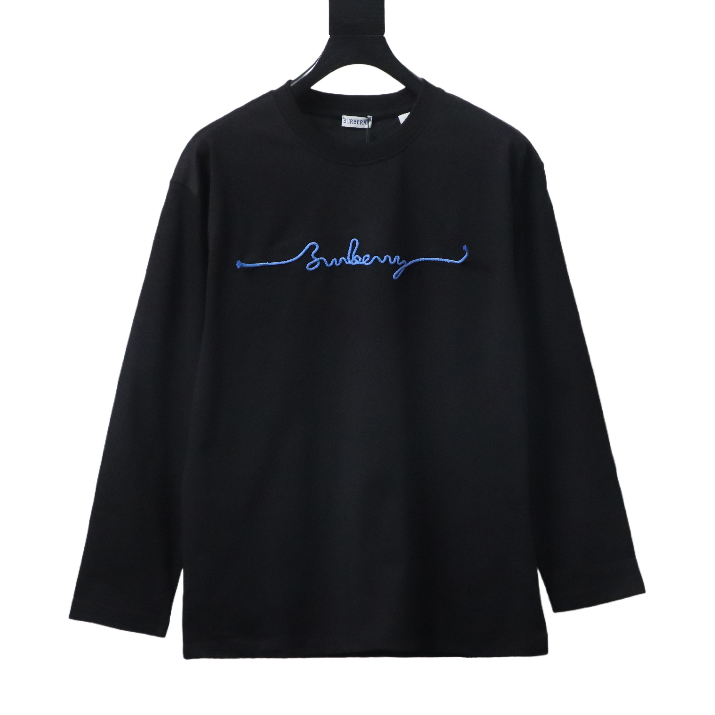 EM Sneakers Burberry 25Fw Signature Logo Embroidered Long-Sleeve Shirt Black