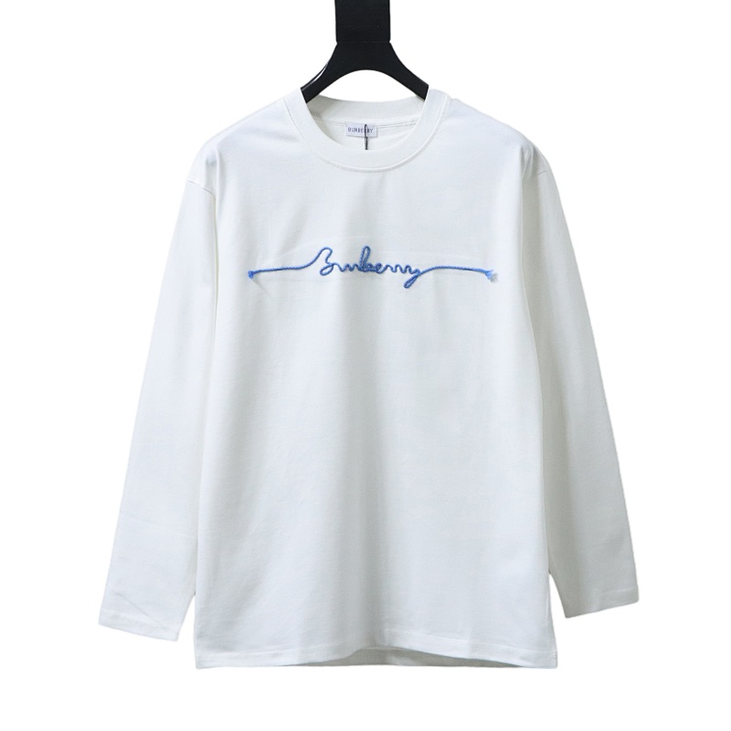 EM Sneakers Burberry 25Fw Signature Logo Embroidered Long-Sleeve Shirt White