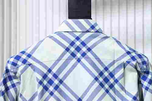 EM Sneakers Burberry Archive Check Long Sleeve Shirt Blue