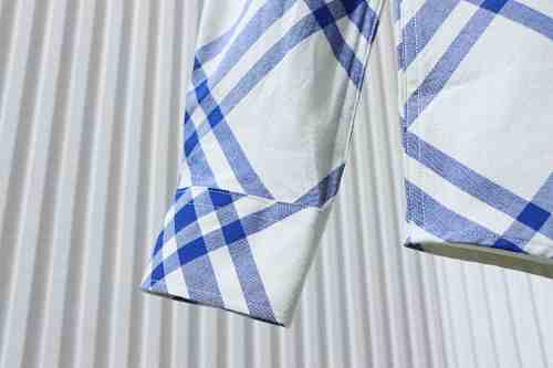 EM Sneakers Burberry Archive Check Long Sleeve Shirt Blue