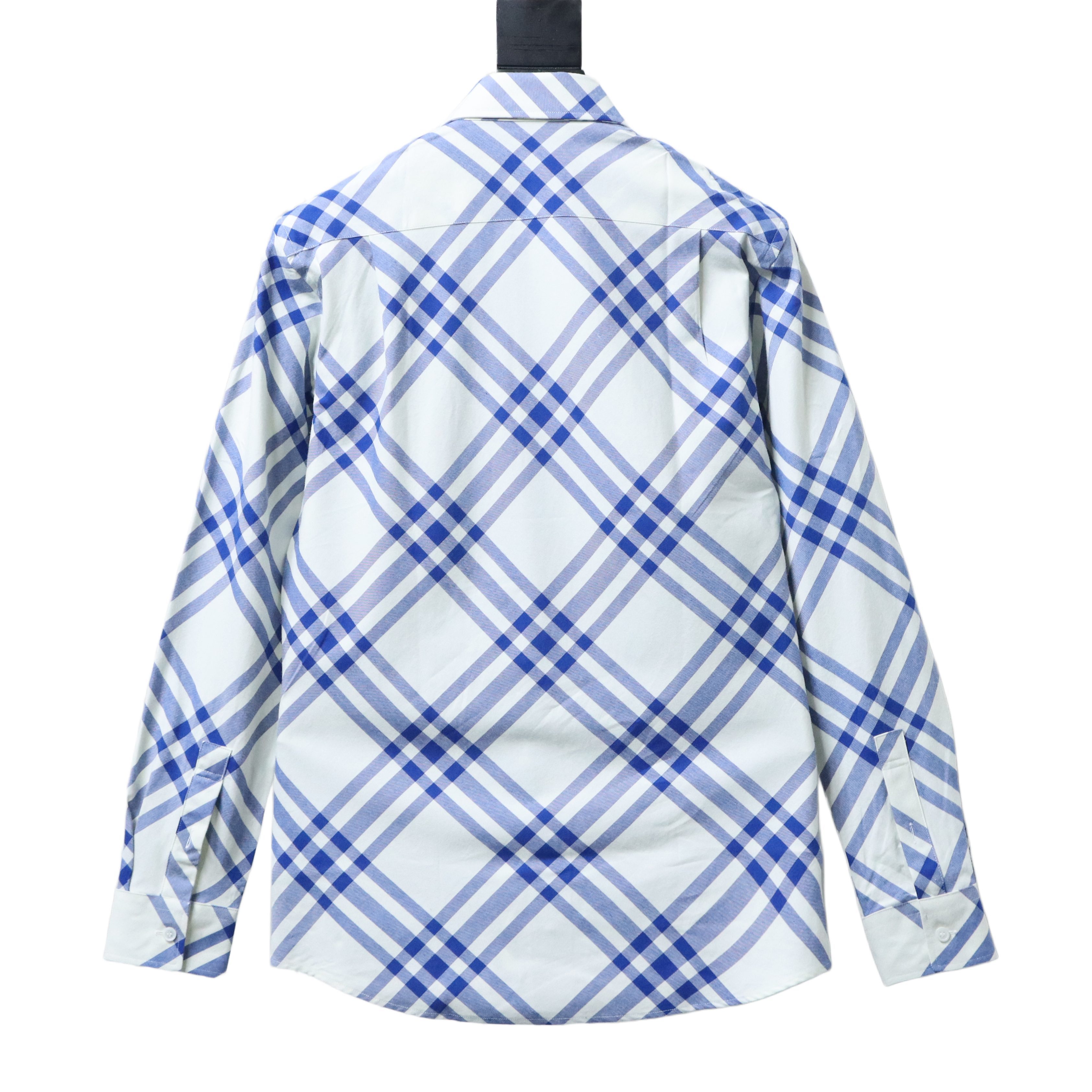 EM Sneakers Burberry Archive Check Long Sleeve Shirt Blue
