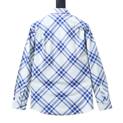 EM Sneakers Burberry Archive Check Long Sleeve Shirt Blue 02