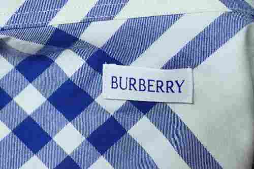 EM Sneakers Burberry Archive Check Long Sleeve Shirt Blue