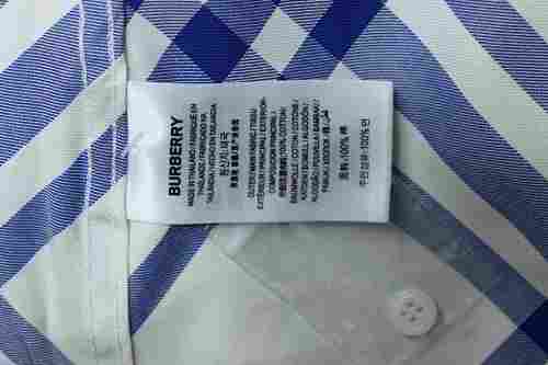 EM Sneakers Burberry Archive Check Long Sleeve Shirt Blue