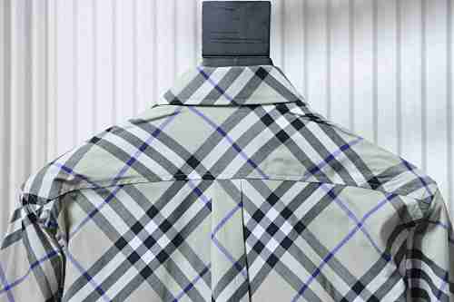 EM Sneakers Burberry Archive Check Long Sleeve Shirt Gray