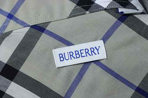 EM Sneakers Burberry Archive Check Long Sleeve Shirt Gray