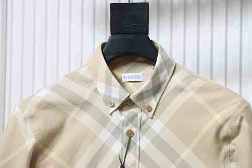 EM Sneakers Burberry Archive Check Long Sleeve Shirt Khaki