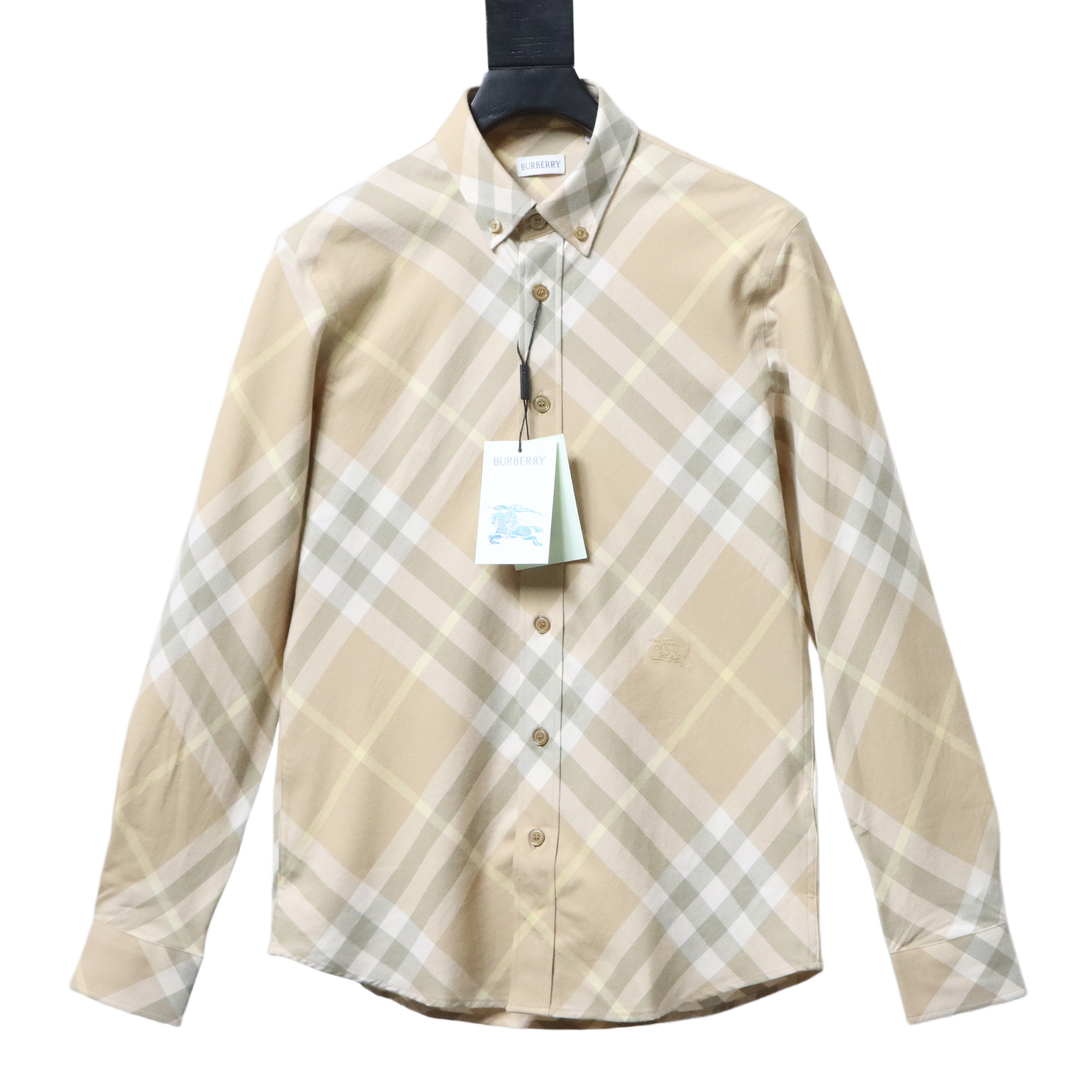 EM Sneakers Burberry Archive Check Long Sleeve Shirt Khaki