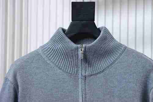 EM Sneakers Burberry Cashmere-Blend Quarter-Zip Slim Sweater Gray