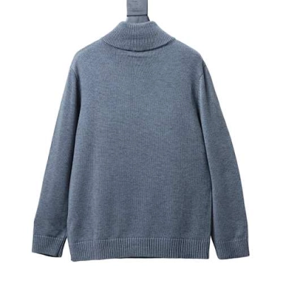 EM Sneakers Burberry Cashmere-Blend Quarter-Zip Slim Sweater Gray 02