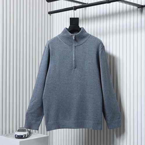 EM Sneakers Burberry Cashmere-Blend Quarter-Zip Slim Sweater Gray