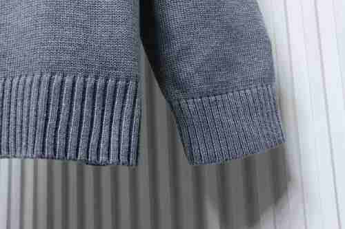 EM Sneakers Burberry Cashmere-Blend Quarter-Zip Slim Sweater Gray