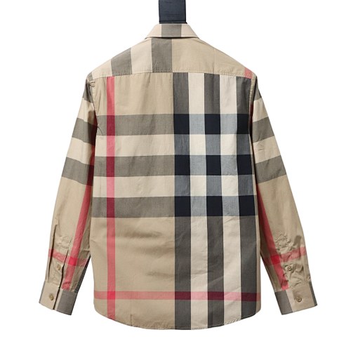 EM Sneakers Burberry Check Stretch Cotton Poplin Long Sleeve Shirt Archive Beige
