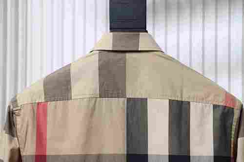 EM Sneakers Burberry Check Stretch Cotton Poplin Long Sleeve Shirt Archive Beige