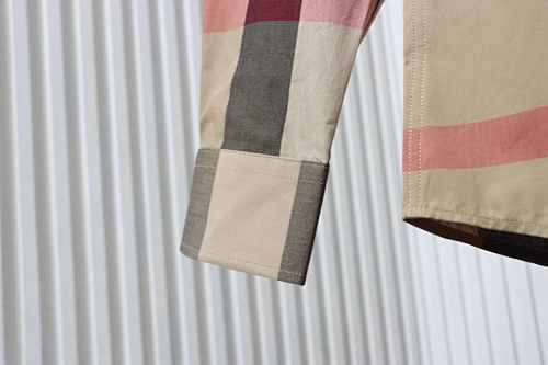 EM Sneakers Burberry Check Stretch Cotton Poplin Long Sleeve Shirt Archive Beige