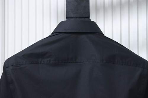 EM Sneakers Burberry Classic Horse Logo Embroidered Long Sleeve Shirt Black