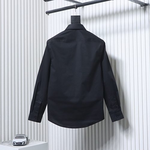 EM Sneakers Burberry Classic Horse Logo Embroidered Long Sleeve Shirt Black