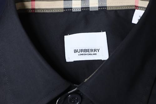 EM Sneakers Burberry Classic Horse Logo Embroidered Long Sleeve Shirt Black