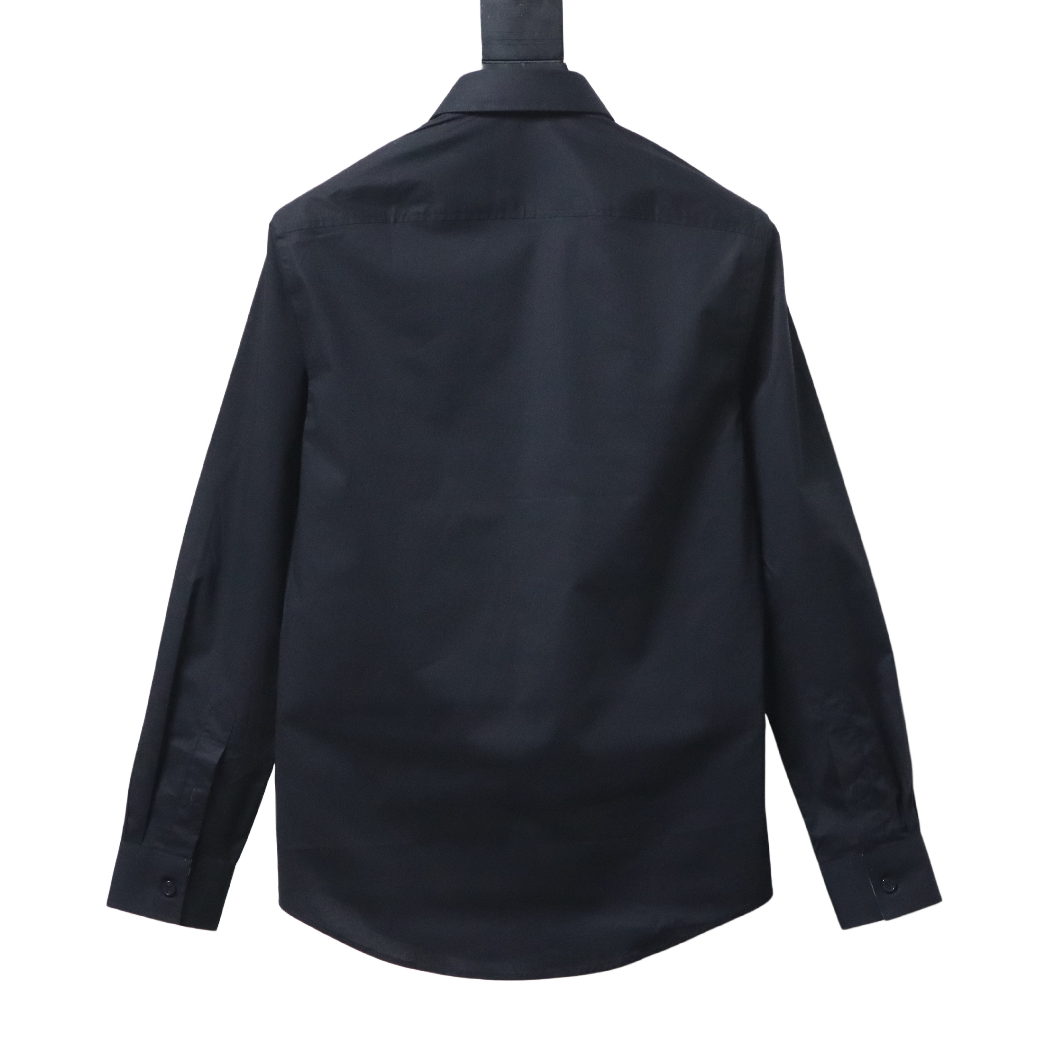 EM Sneakers Burberry Classic Horse Logo Embroidered Long Sleeve Shirt Black