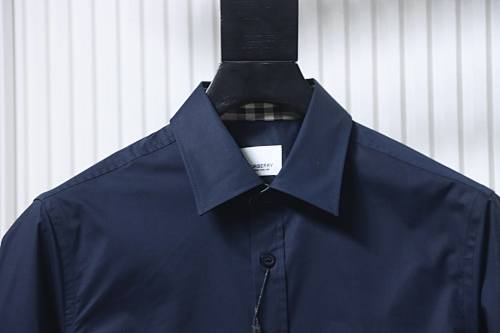 EM Sneakers Burberry Classic Horse Logo Embroidered Long Sleeve Shirt Navy