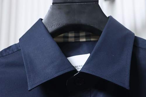 EM Sneakers Burberry Classic Horse Logo Embroidered Long Sleeve Shirt Navy