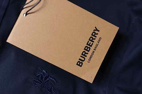 EM Sneakers Burberry Classic Horse Logo Embroidered Long Sleeve Shirt Navy