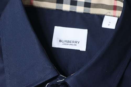EM Sneakers Burberry Classic Horse Logo Embroidered Long Sleeve Shirt Navy