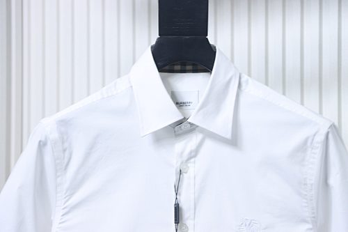 EM Sneakers Burberry Classic Horse Logo Embroidered Long Sleeve Shirt White