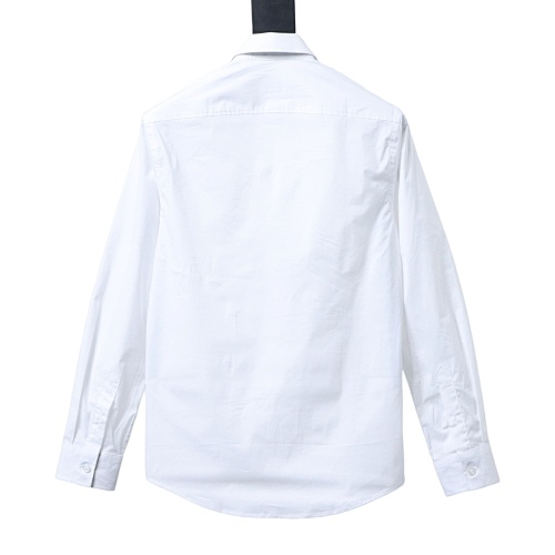 EM Sneakers Burberry Classic Horse Logo Embroidered Long Sleeve Shirt White