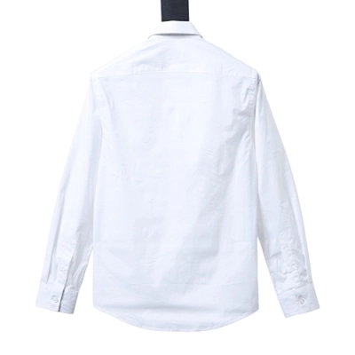 EM Sneakers Burberry Classic Horse Logo Embroidered Long Sleeve Shirt White 02