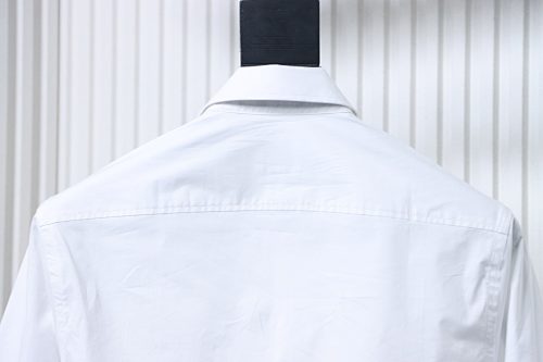 EM Sneakers Burberry Classic Horse Logo Embroidered Long Sleeve Shirt White