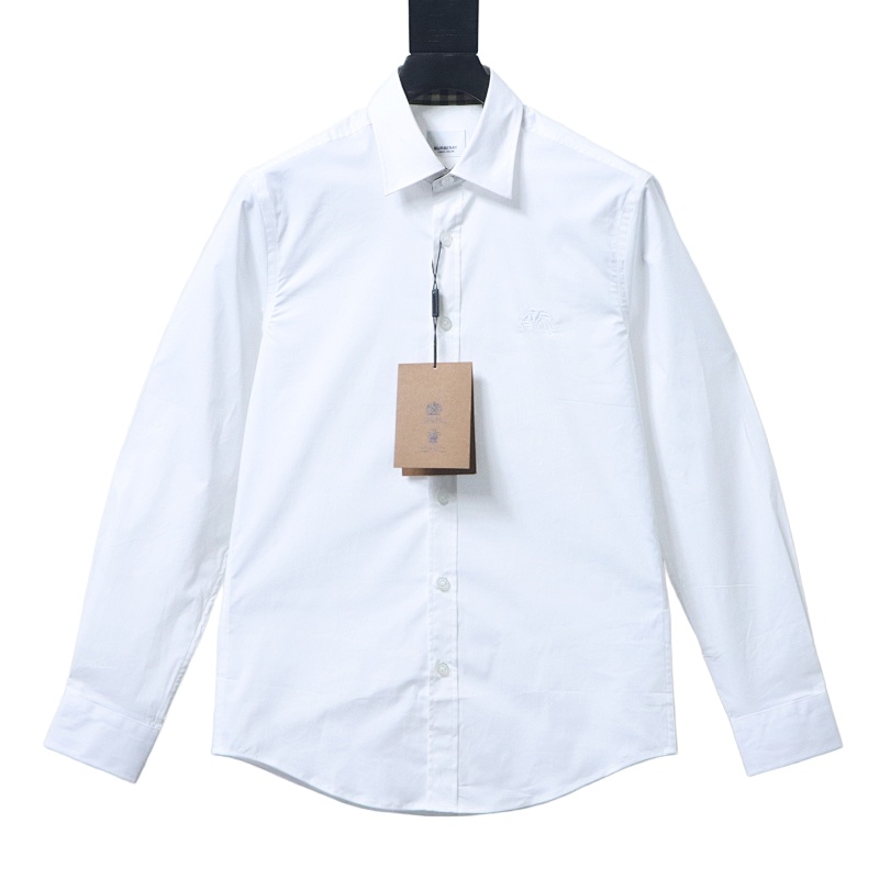 EM Sneakers Burberry Classic Horse Logo Embroidered Long Sleeve Shirt White