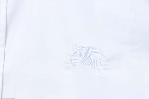 EM Sneakers Burberry Classic Horse Logo Embroidered Long Sleeve Shirt White