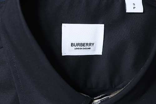 EM Sneakers Burberry Classic TB Logo Embroidered Long sleeved Shirt Black