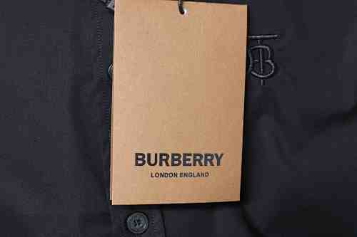 EM Sneakers Burberry Classic TB Logo Embroidered Long sleeved Shirt Black