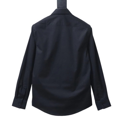 EM Sneakers Burberry Classic TB Logo Embroidered Long sleeved Shirt Black 02