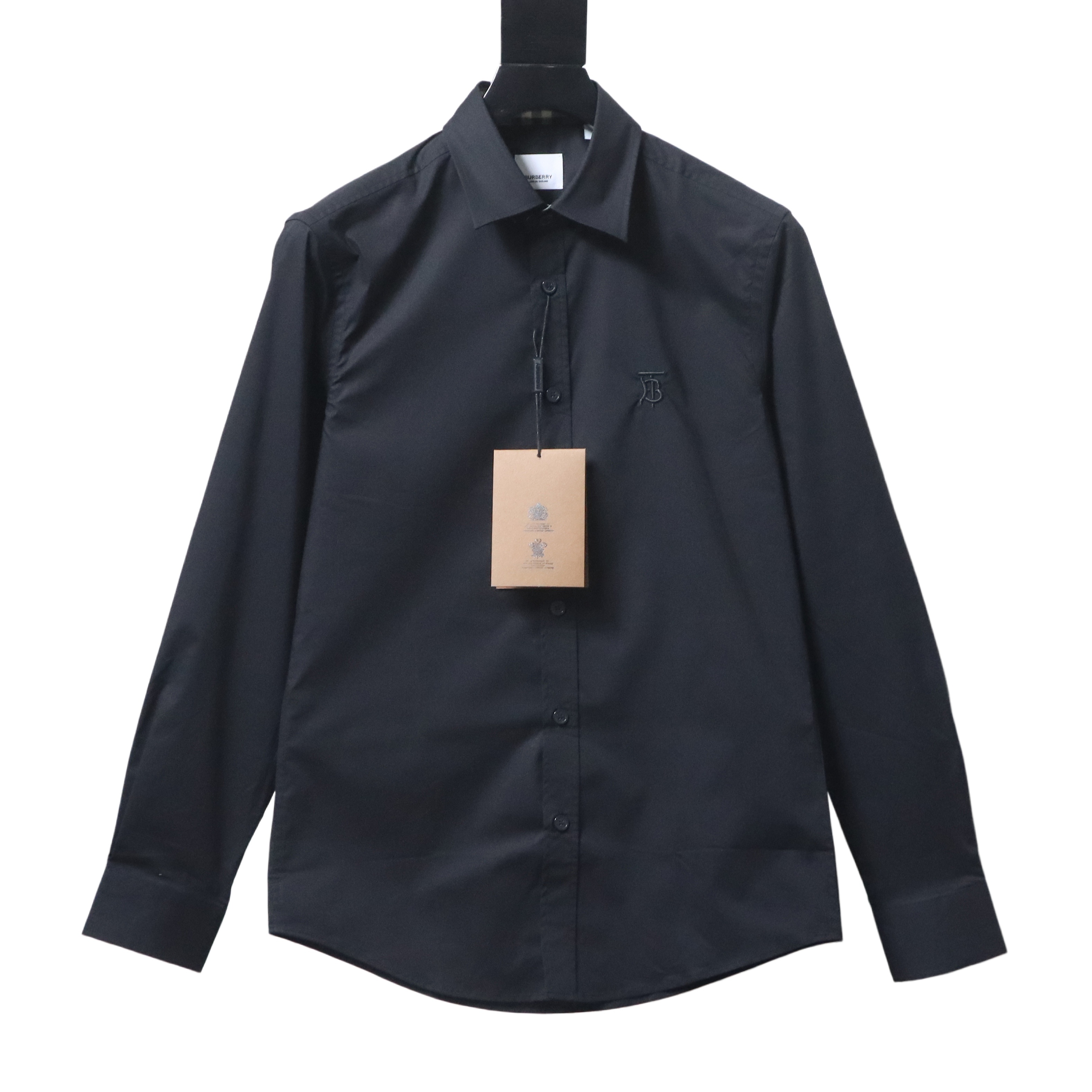 EM Sneakers Burberry Classic TB Logo Embroidered Long sleeved Shirt Black