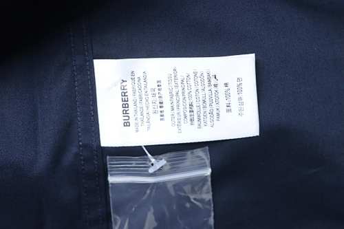 EM Sneakers Burberry Classic TB Logo Embroidered Long sleeved Shirt Navy